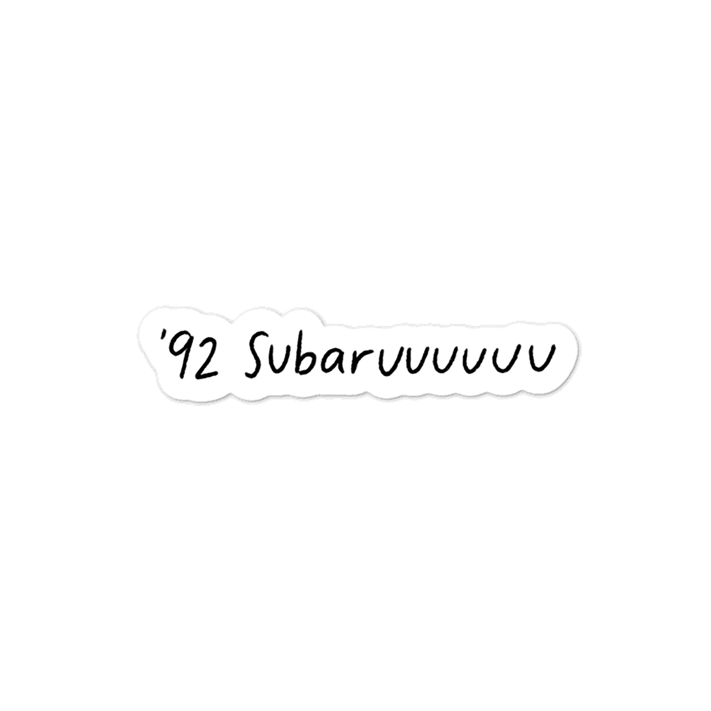 '92 Subaruuuuuu Sticker